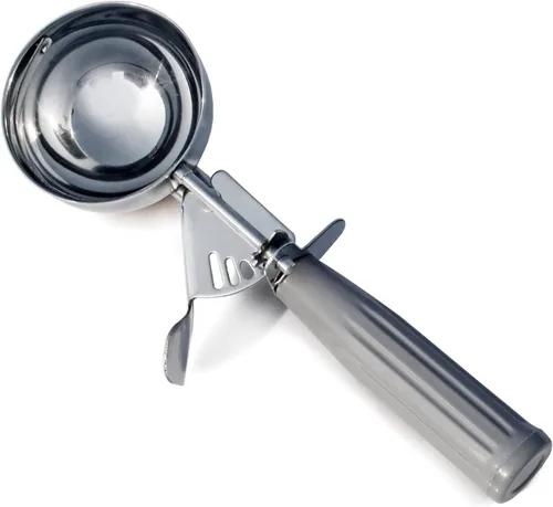 Vista 3 de Cuisinox Cuchara para helado, cuchara para servir y preparar, acero inoxidable de acción de primavera, color azul #16 (2 onzas)