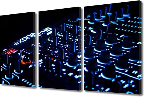 Vista 14 de Lienzo decorativo para pared, diseño de DJ Music Mixes the Track HD impreso en pinturas, 2 piezas, imágenes abstractas para sala de estar, obra