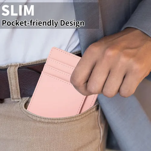 Vista 41 de Cartera Chelmon Slim RFID - Cartera de bolsillo frontal minimalista para tarjetas de crédito delgadas