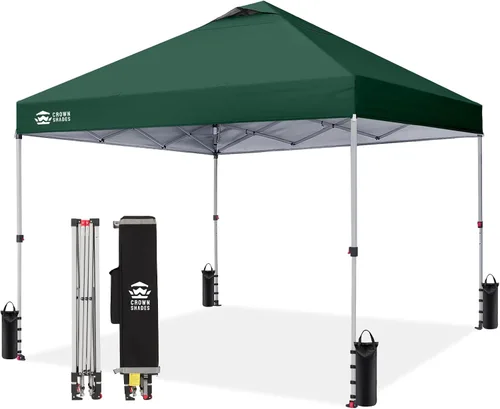 Vista 19 de CROWN SHADES Toldo desplegable de 8 x 8 pulgadas, tienda de campaña de playa con instalación CenterLok de un empuje, parasol fácil para exteriores