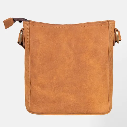 Vista 2 de LEABAGS Bolso bandolera de cuero - Bolso vintage de cuero genuino de búfalo - Bolso de mensajero de hombro para hombres y mujeres Maletín Milano