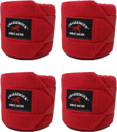 Vista 3 de Horse Equine Tack Set of 4 Soft Fleece Grooming Leg Polo Wraps 95TS01 Marrón
