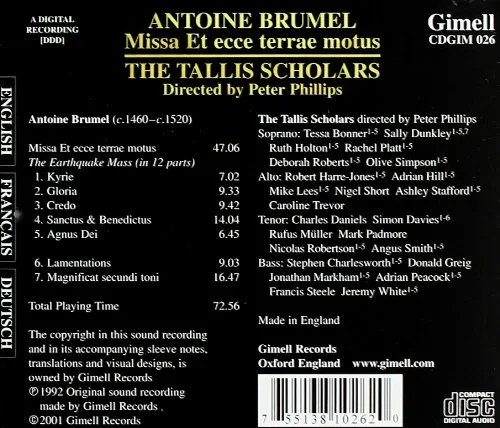 Vista 2 de Brumel Missa Et ecce terrae motus