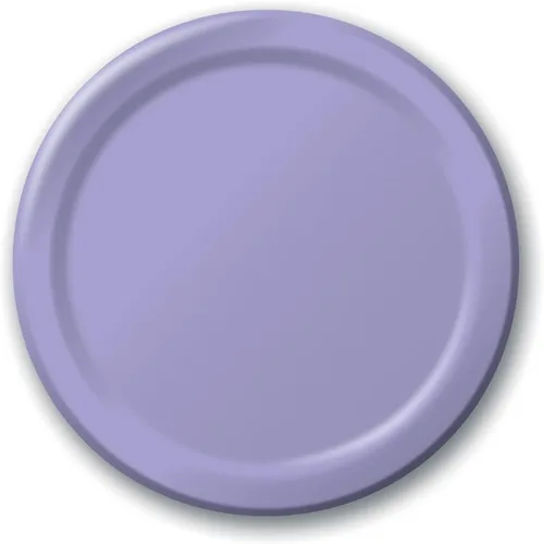 Vista 4 de Creative Converting 318915 - 24 platos de banquete de papel, 10 pulgadas, amatista