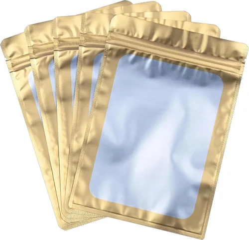 Vista 19 de Bolsa resellable de Mylar para bolígrafos, ideal para oficina, hogar, fiesta, almacenamiento de alimentos, galletas, muestras de joyería