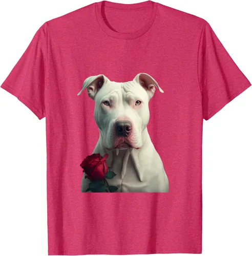 Vista 21 de Dogo Argentino Valentines Day Camiseta, Negro