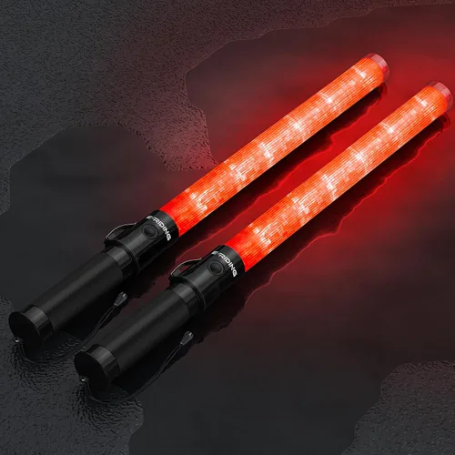 Vista 18 de E-riding Varita de Tráfico con Luz de Seguridad de 21 pulgadas Alta Visibilidad, Duradera, Portátil Varita de Control de Tráfico con 3 Modos