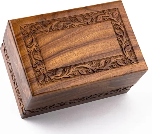 Vista 10 de Urna de cremación para cenizas humanas, adulto, hombre y mujer, caja de madera del árbol de la vida, urna para cenizas – Urna funeraria decorativa