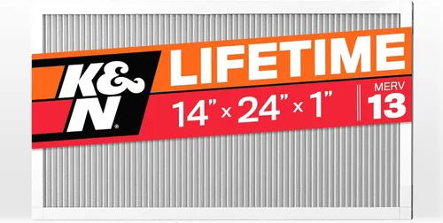 Vista 9 de K&N Filtro de aire para horno HVAC de 14 x 24 x 1, dura toda la vida, lavable, Merv 8, el último filtro HVAC que comprarás, respira de forma segura