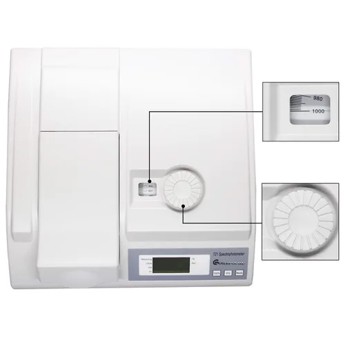 Vista 5 de CGOLDENWALL Espectrómetro digital Espectrómetro Espectrómetro Visible Lámpara de tungsteno para laboratorio Pruebas médicas Industria petroquímica