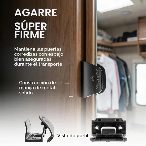 Vista 3 de Colección de diseñador Pestillo reflejado para puerta corredera de ropero RV