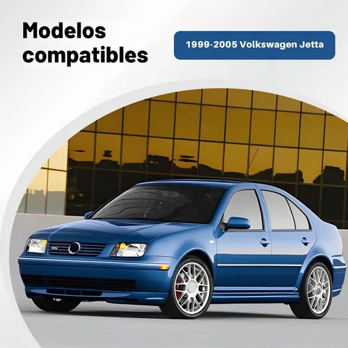 Vista 2 de CarPartsDepot - Parrilla delantera para Volkswagen Jetta 99-05, color negro