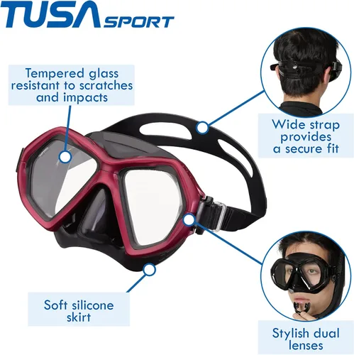 Vista 3 de Tusa Combo de máscara X-Plore/Snorkel