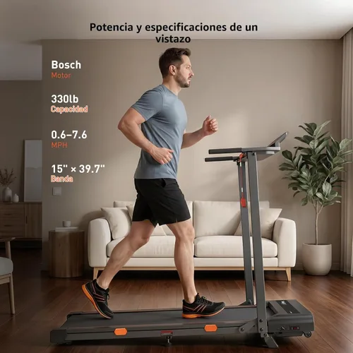 Vista 4 de Cybergoing T16 Treadmill for Home Powered By Bosch®, Walking Pad