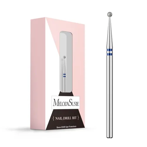 Vista 24 de MelodySusie Broca para uñas de limpieza de cutículas en forma de pera de 1.2mm, 3/32'', Limpiador profesional de carburo diamantado de seguridad