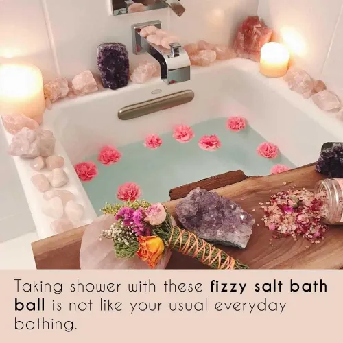 Vista 6 de Accesorios de cristal de sal rosa (bola de baño de cristal de sal rosa, forma redonda)