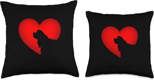 Vista 3 de Red Cocker Spaniel Mother's Day Dog Heart DM Red Cocker Spaniel - Almohada de corazón para el día de la madre, 16 x 16 pulgadas, multicolor