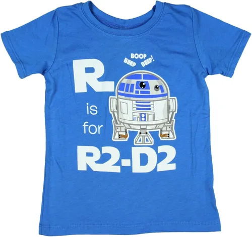 Vista 4 de Star Wars R Is For R2-D2 - Camiseta para niños pequeños 3T Azul