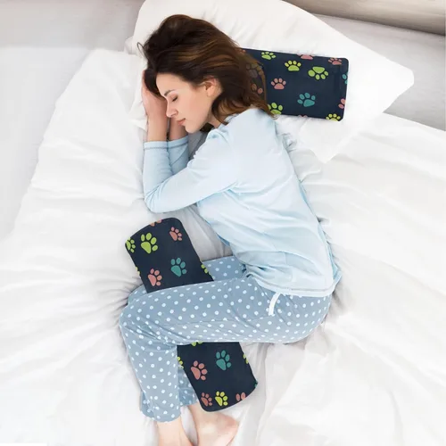 Vista 6 de Dog Paw 4 Almohada de Refuerzo, Almohada Redonda para Cama con Funda Extraíble Lavable, Almohadas Cilíndricas para Cabeza, Cuello, Espalda y Pata