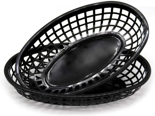 Vista 5 de Combo de cesta de comida rápida de estilo retro (12 unidades) y forro a cuadros (100 unidades). La cesta de comida rápida es apta para lavavajillas.