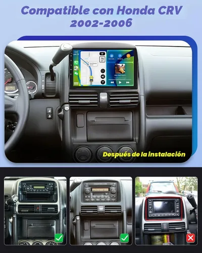 Vista 2 de Hikity 2+64G para Honda CRV 2002-2006 Android Car Stereo, radio con pantalla táctil de 9 pulgadas con Carplay inalámbrico, Android Auto, WiFi