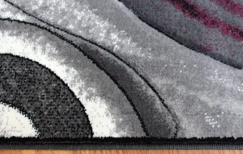 Vista 9 de Masada Rugs, Alfombra tejida moderna, morada, tallada a mano (8 pies x 10 pies, morado)