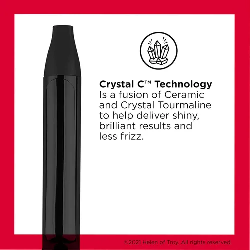 Vista 2 de Revlon Crystal C + rizador de pelo de cerámica, brillo duradero y menos encrespamiento, (1 pulgada)