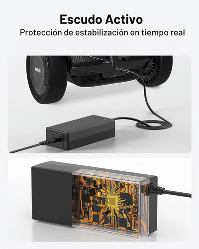Vista 6 de VHBW Cargador de 63 V compatible con cargador Segway Ninebot de 4 clavijas compatible con Segway Ninebot S/S-MAX/Mini lite/Mini PRO/Go Kart Kit