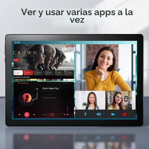 Vista 5 de DigiLand Tableta Android 15, tabletas Android de 10.1 pulgadas con procesador Octa-core 6 GB de RAM+64 GB de ROM (compatible con expansión TF)