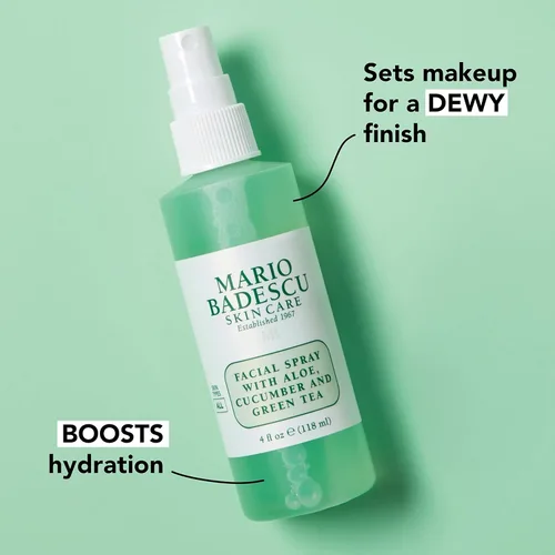 Vista 3 de Mario Badescu Spray facial Duo – Incluye aloe, manzanilla y lavanda PLUS aloe, pepino y tóner de té verde para cara, cuello o cabello – Bruma facial
