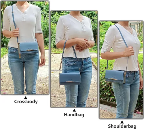 Vista 7 de PORT&LOTUS Bolso bandolera para mujer de piel sintética