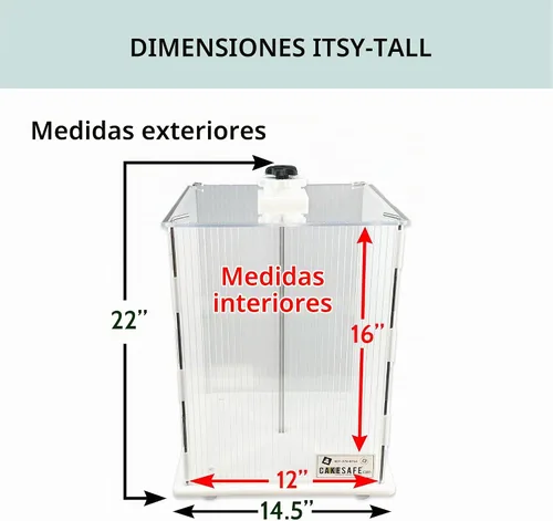Vista 2 de CAKESAFE Transportador de pasteles Itsy Tall reutilizable, de plástico