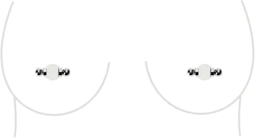 Vista 15 de Anillo de Pezón Falso Sin Perforación Barbell Stud Piercing Falso Joyería Corporal Para Mujeres