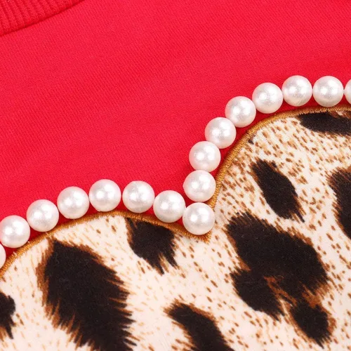 Vista 5 de Niño Bebé Niña Niño Leopardo Traje Jersey Tops Pantalones Chándal 2pcs Conjunto Otoño Invierno Ropa