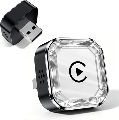 Vista 10 de Adaptador inalámbrico CarPlay Android Auto 2026, dongle inalámbrico CarPaly 2 en 1, conexión automática rápida, refrigeración ventilada, Plug and