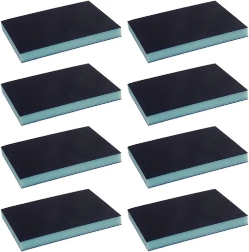 Vista 25 de Utoolmart Bloques de lijado de esponja de lijado, esponja de papel de lija húmedo y seco de grano 80, kit de esponja de arena lavable y 4 piezas