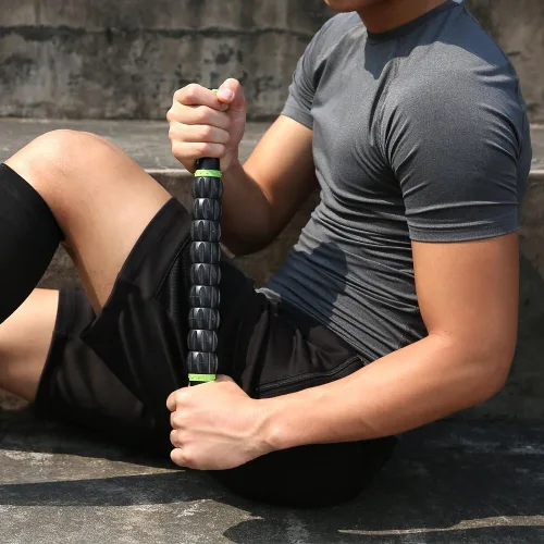 Vista 7 de IDSON - Rodillo muscular para atletas - Palos de masaje corporal - Masajeador de rodillos musculares para aliviar el dolor muscular, calambres
