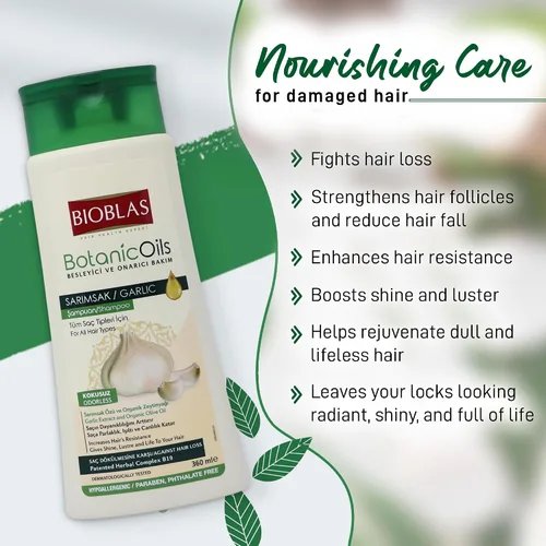 Vista 6 de BIOBLAS Champú de ajo – Crecimiento del cabello inodoro y sin perfume para hombres y mujeres – Aclarador para limpiar el cabello, raíces y cuero