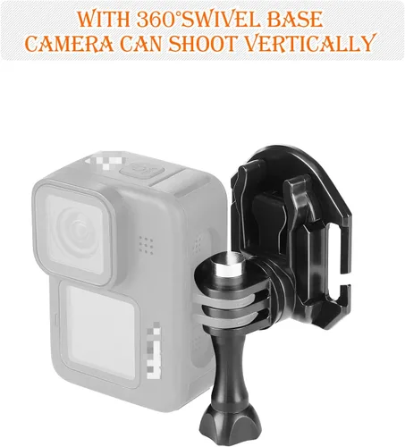 Vista 4 de MOLLE - Chaleco táctico con base de conexión, hebilla colgante, soporte Molle con tornillo giratorio de 360 grados, kit de casco para GoPro