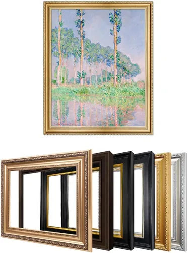 Vista 134 de IPIC - Reproducción artística de los lirios de agua de Claude Monet 1906, impresiones giclée coinciden con el marco dorado clásico, arte de pared