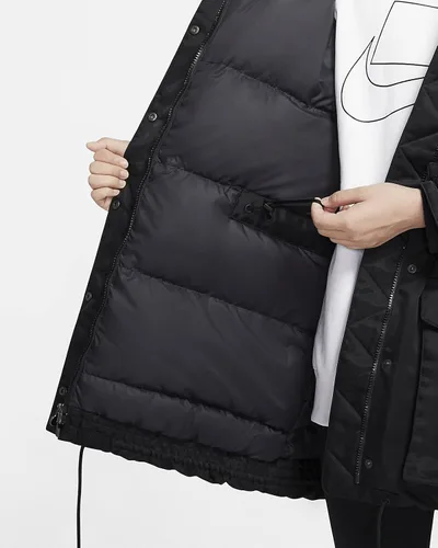 Vista 6 de Mujer Nike Down-Fill Parka Chaqueta NSW City Ready Negro