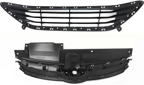 Vista 9 de Parrilla de parachoques superior e inferior compatible con Hyundai Elantra GLS/GL/L/L/Limited Chrome Trim 2 piezas