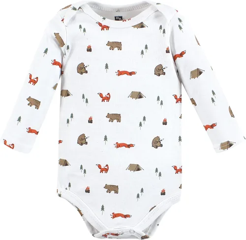 Vista 5 de Hudson Baby baby-boys Cotton Long-sleeve Bodysuits 5-pack