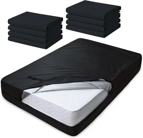Vista 8 de Bolsas para colchones para mudanza y almacenamiento tamaño Twin, protector de colchón impermeable, funda de colchón con asas de servicio pesado