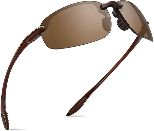 Vista 23 de WISTON Lentes de sol polarizados deportivos para hombres y mujeres, marco sin montura Tr90 para correr, pescar, béisbol, conducir, W8001