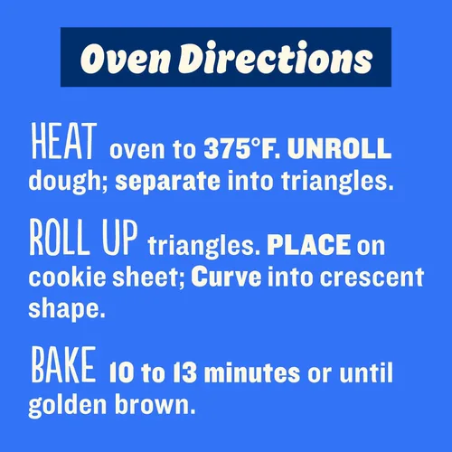 Vista 6 de Pillsbury Crescent Rolls, masa de pastelería enlatada refrigerada original, 8 rollos, 8 onzas Refrigerated Canned Dough, No Artificial Flavors