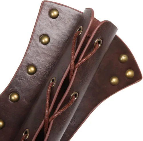 Vista 6 de HZMAN Espada de cuero de rana LARP cinturón de espada medieval, accesorio de disfraz de espada de caballero rapier (espada larga no incluida)
