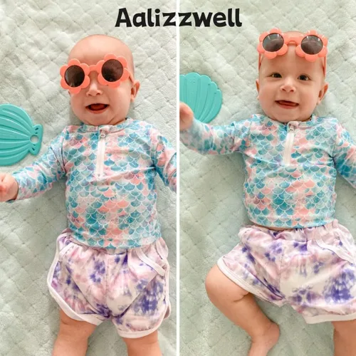 Vista 3 de Aalizzwell Pantalones cortos de verano para bebé niña