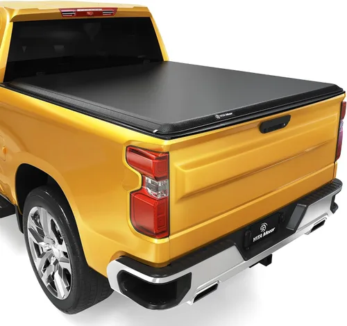 Vista 11 de YITAMOTOR - Funda rígida de triple pliegue para tonneau de camioneta de 5.8 pies, compatible con GMC Sierra 1500 y Chevy Silverado 2007 al 2013