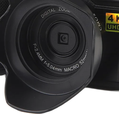 Vista 8 de Cámara digital 4K, 3 pulgadas, 48 MP, 16X, zoom de 180°, cámara de vlogging antivibración con función de belleza facial, para adolescentes, adultos